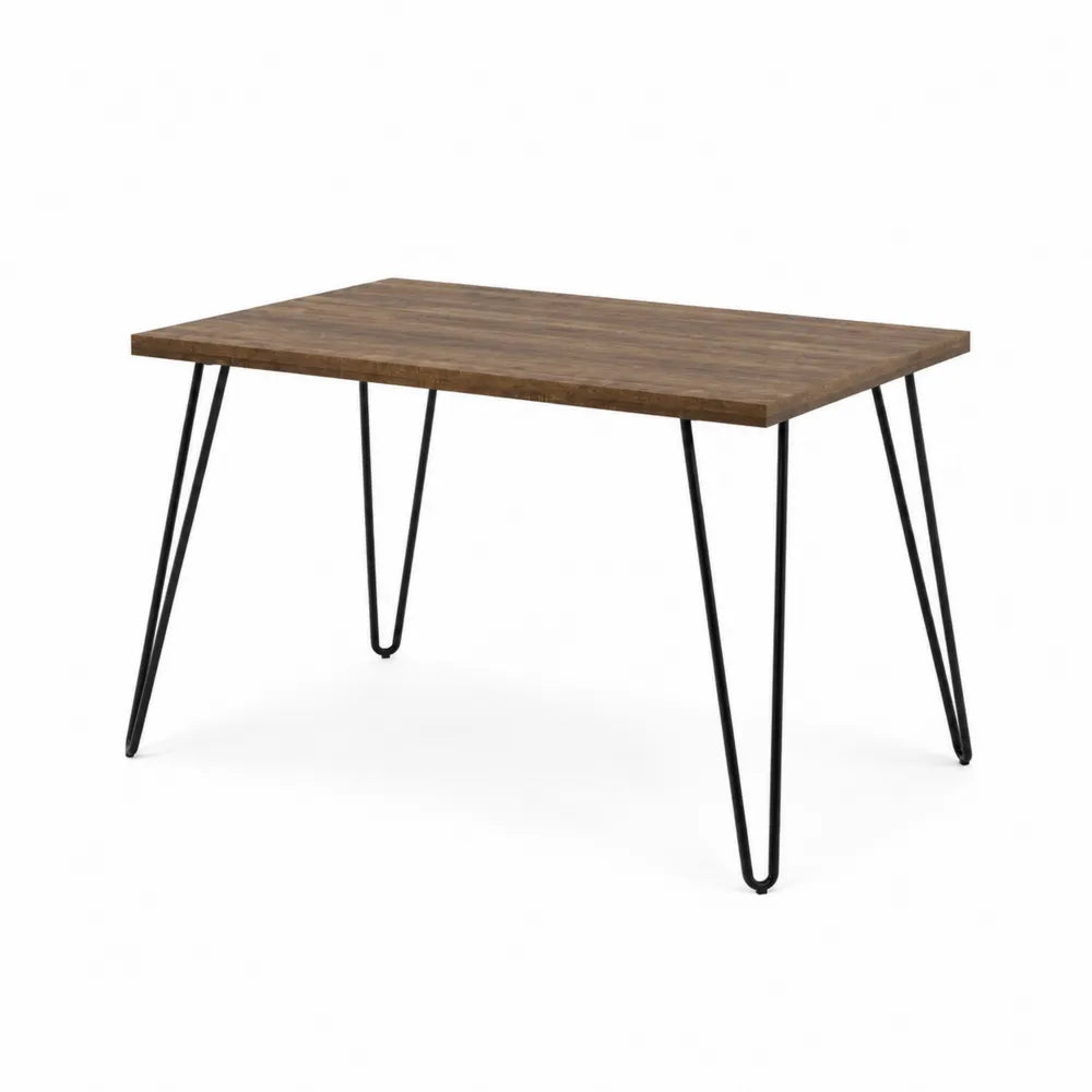 Holztisch mit Metallgestell 120x60x75 cm
