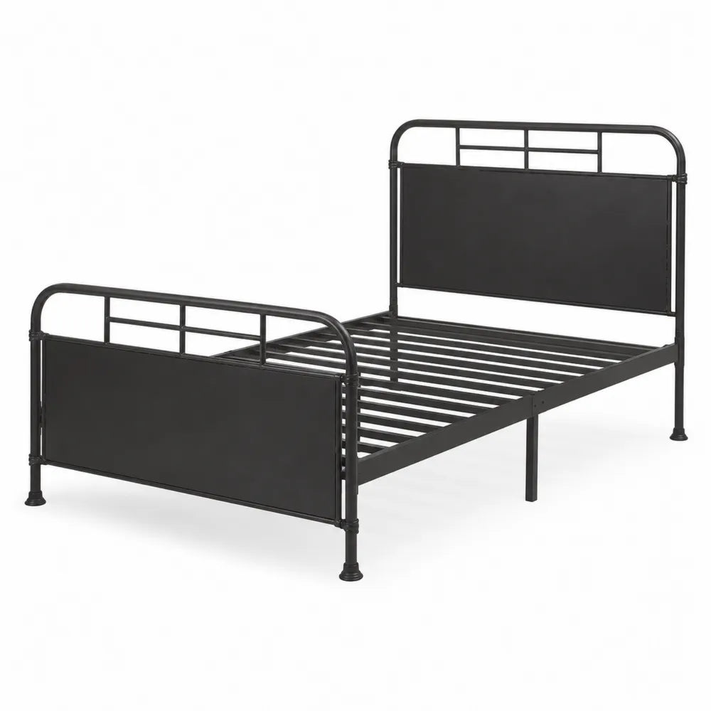 Metallbett Stahl Schwarz 200x140x90 cm