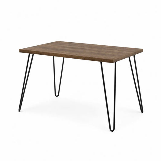 Holztisch mit Metallgestell 120x60x75 cm