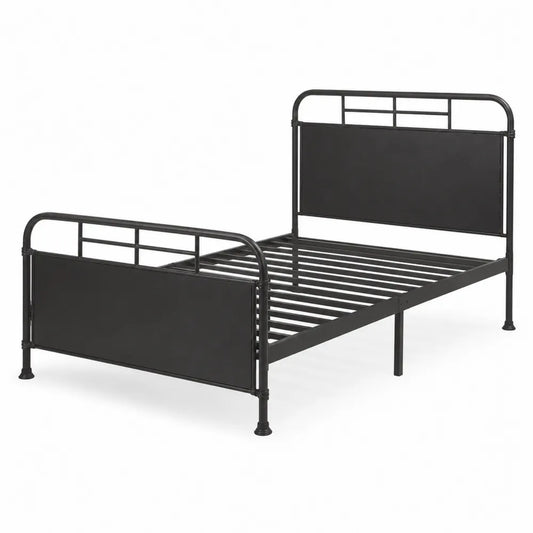 Metallbett Stahl Schwarz 200x140x90 cm