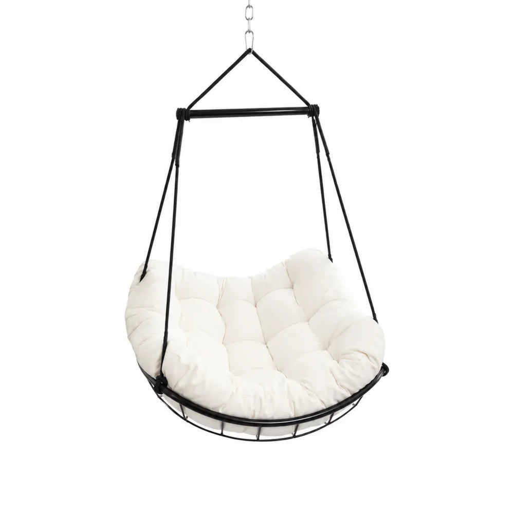 Hängesessel Metallrahmen Weiß Ø 80 cm