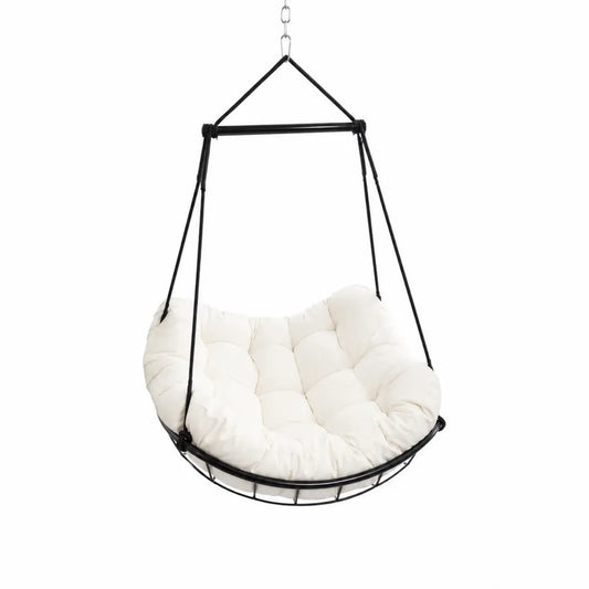 Hängesessel Metallrahmen Weiß Ø 80 cm